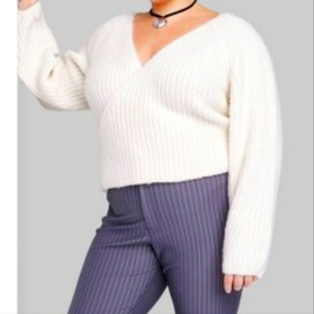 Target Wild Fable Chunky Knit Wrap Sweater